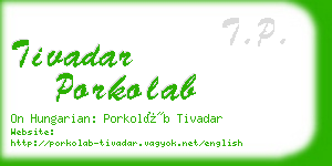 tivadar porkolab business card